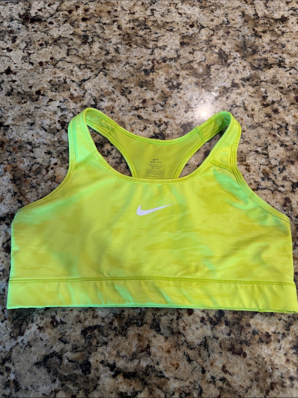 Nike Women’s Neon Yellow Sports Bra - Dri-FIT